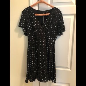 Flouncy polka dot Express dress